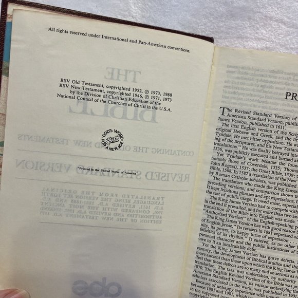 Vintage THE BIBLE Revised Standard Version Hardcover American Bible Society 1980 - Picture 8 of 12